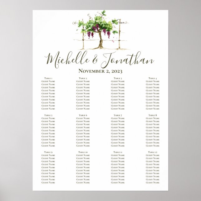 Paso Robles Weinkeller Hochzeitskarte Poster (Vorne)