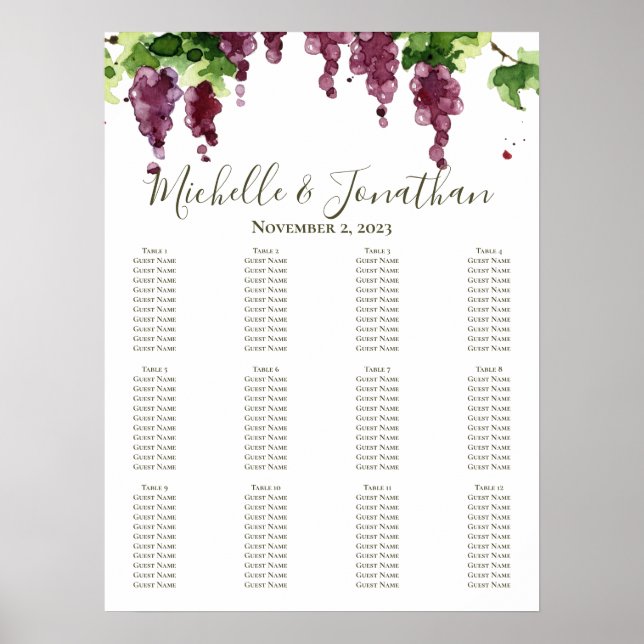 Paso Robles Weinkeller Hochzeitskarte Poster (Vorne)