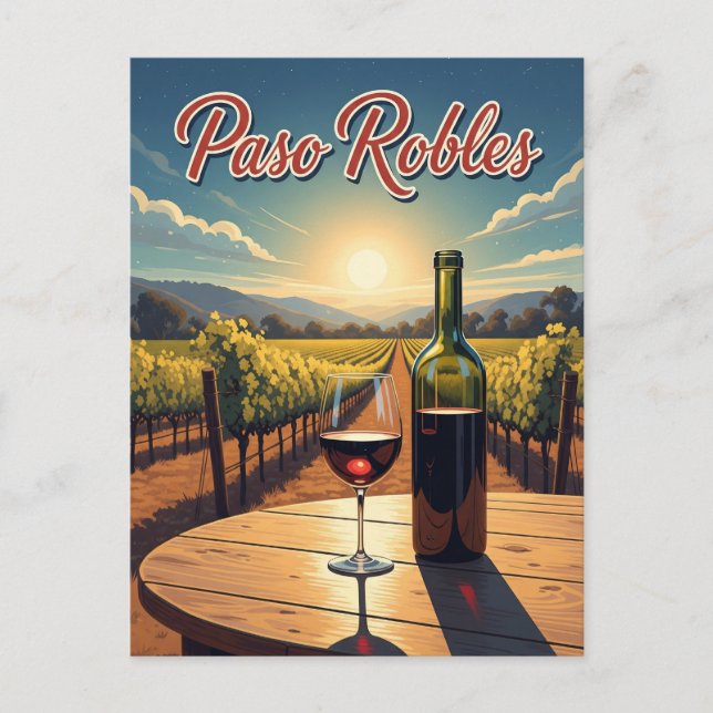Paso Robles - Zentralküste Kaliforniens Postkarte (Vorderseite)