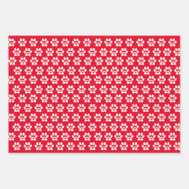 Paspruck-Hundeschleife Flachblatt-Set 3 Geschenkpapier Set