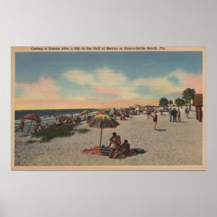 Pass-a-Grille Beach, Florida - Sonnenbader auf Poster