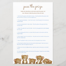 Pass auf das Baby Shower Game - Bears