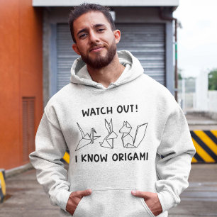 Pass auf, dass ich Origami kenne Hoodie