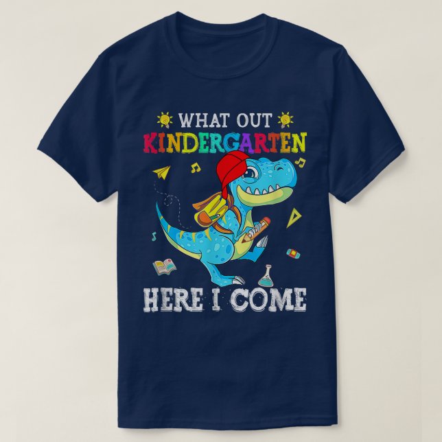 Pass auf den Kindergarten auf, ich komme Dinosauri T-Shirt (Design vorne)