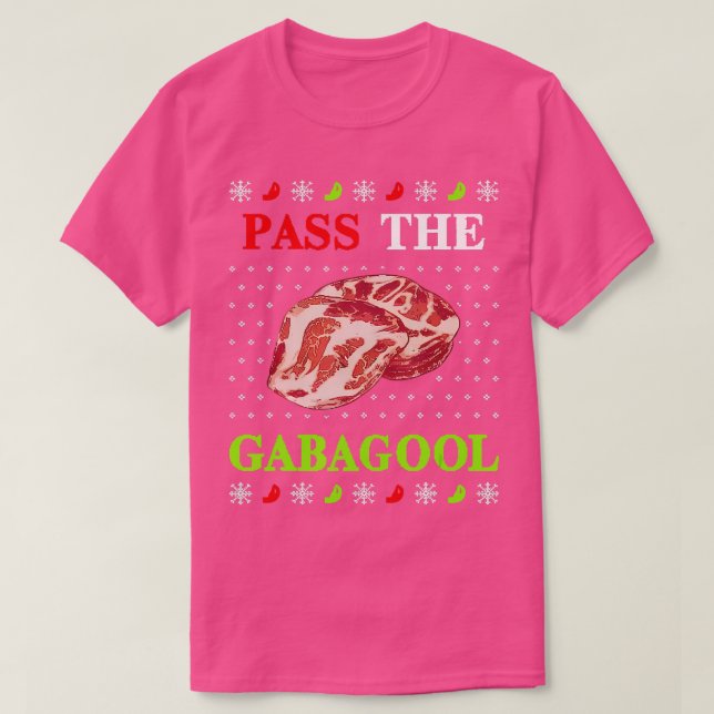 Pass auf Gabagool Tacky Ugly Weihnachten T-Shirt (Design vorne)