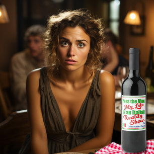 Pass auf Vino My Life ist eine italienische Realit Weinetikett