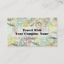 Pass-Briefmarken-Reise-Druck-Geschäfts-Karte Visitenkarte