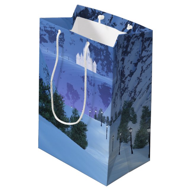 Pass der leichten Geschenktasche Mittlere Geschenktüte (Rückseite Schrägansicht)