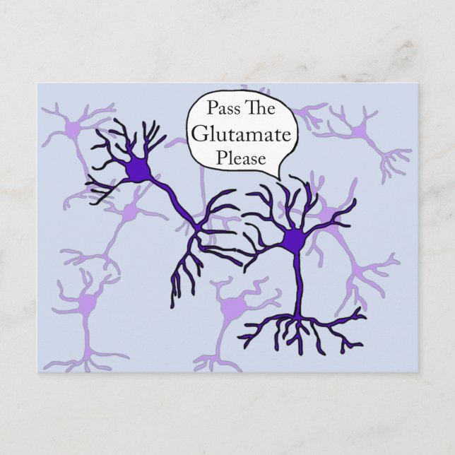Pass die Glutamate Neuron Postkarte (Vorderseite)