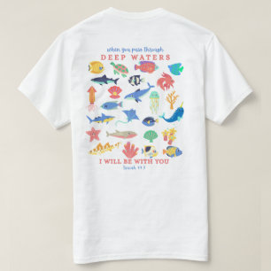 Pass durch den T - Shirt der Tiefseegewässer