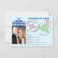 Pass für Liebe Hochzeit in Urlaubsort Navy Blue
