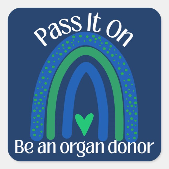 Pass It On Organ Donor Awareness Sticker (Vorderseite)