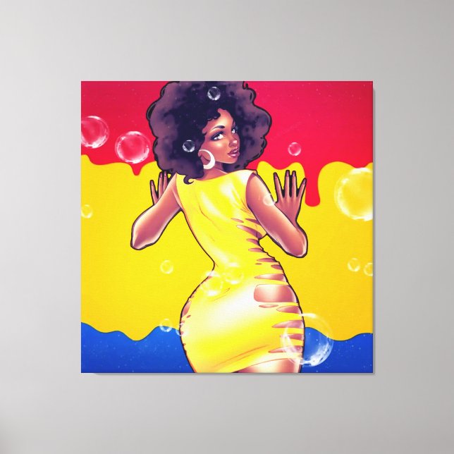 Pass nicht auf meinen Rücken auf Leinwanddruck (Vorderseite)