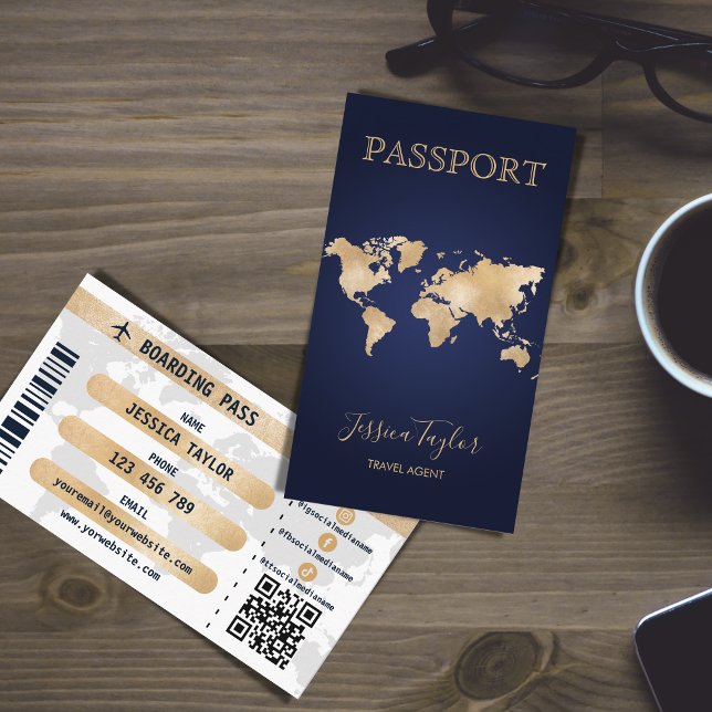 Pass Reisen Makeup World Map Boarding Pass Visitenkarte (Von Creator hochgeladen)