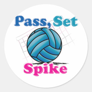 Pass Set Spike Runder Aufkleber