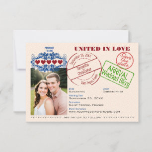 Pass zur Liebe Niedliche Hochzeit in Urlaubsort Or Save The Date