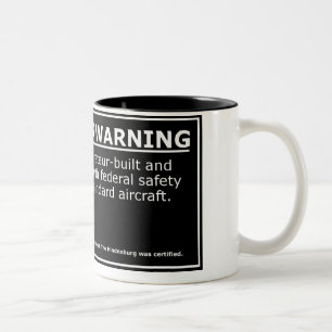 PASSAGIER-WARNING ZWEIFARBIGE TASSE