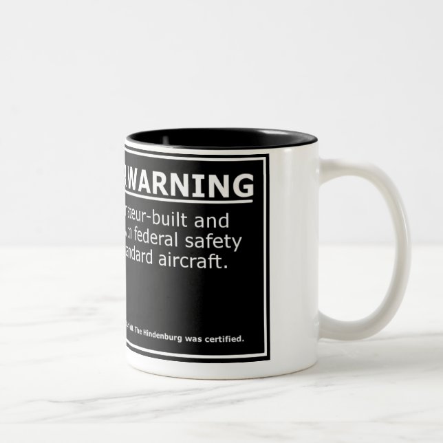 PASSAGIER-WARNING ZWEIFARBIGE TASSE (Rechts)