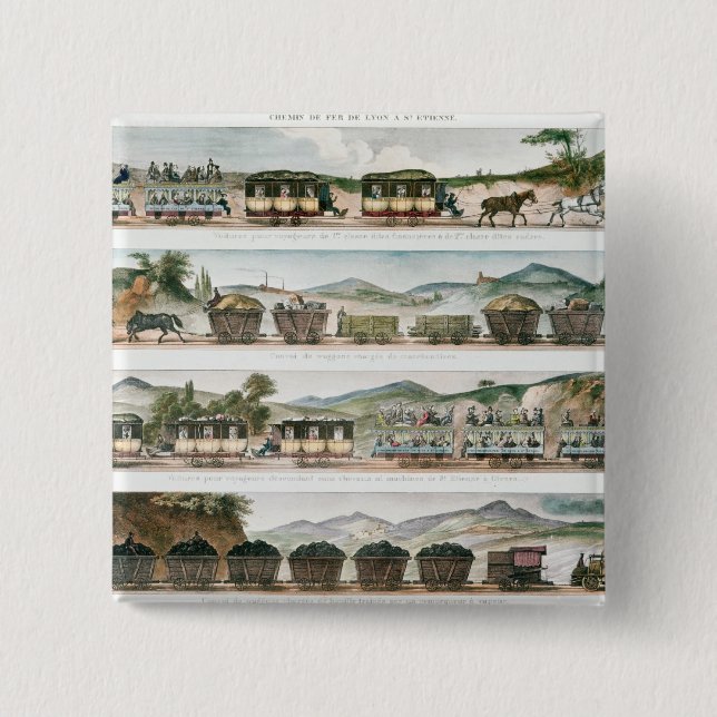 Passagiere und befördern die erste französische button (Vorderseite)