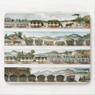 Passagiere und befördern die erste französische mousepad