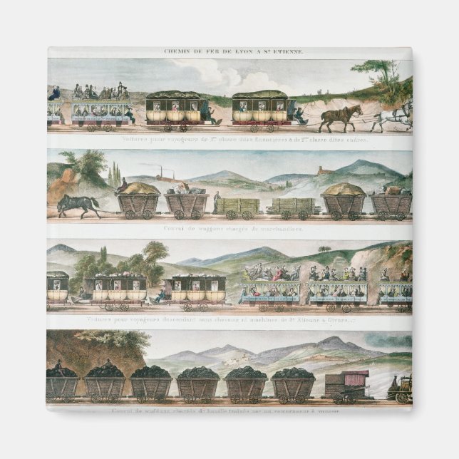 Passagiere und Fracht der ersten französischen Lin Magnet (Vorne)