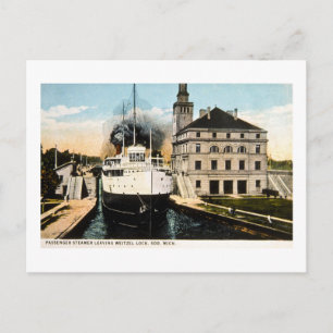 Passagierschiff Juanita verlässt Weitzel Lock Postkarte