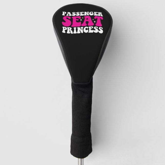 Passagiersitz Princess Girl Car Groovy Retro Golf Headcover (Vorderseite)