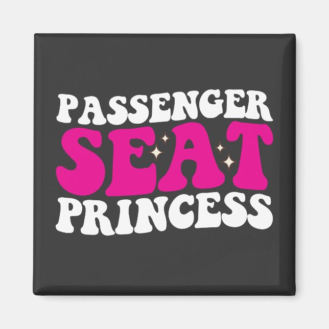 Passagiersitz Princess Girl Car Groovy Retro Magnet (Vorne)