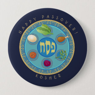 Passahfest-Platte reines Pesach Button