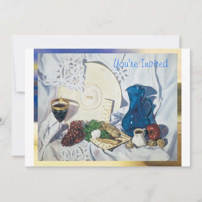 Passahfest Seder Einladung (Vorderseite)