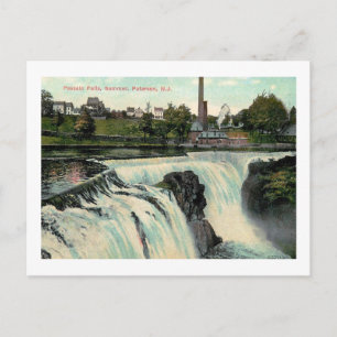 Passaic Falls im Sommer, Paterson NJ Vintage Postkarte