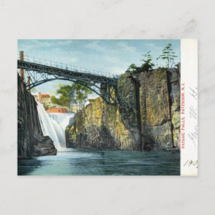 Passaic Falls, Paterson NJ 1907 Vintag Postkarte