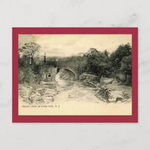 Passaic River, Little Falls NJ Vintag Postkarte