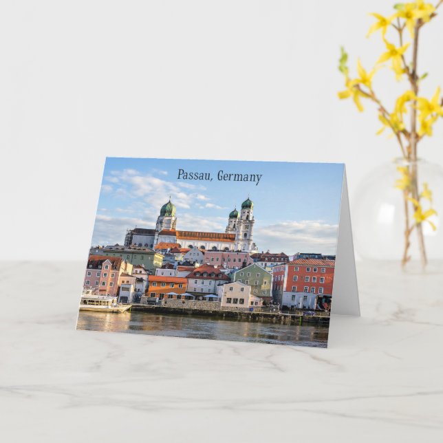 Passau, Deutschland Stadtbild Karte (Gelbe Blume)