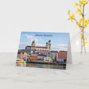Passau, Germany cityscape photograph Karte