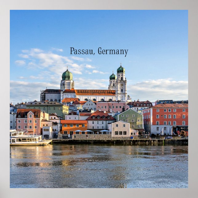 Passau, Landschaft Deutschland Poster (Vorne)