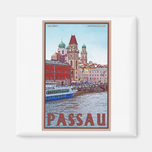 Passau - Wasserfront Donau Magnet