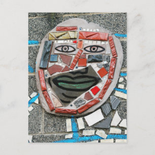 Passayunk Mural Face Postcard Postkarte