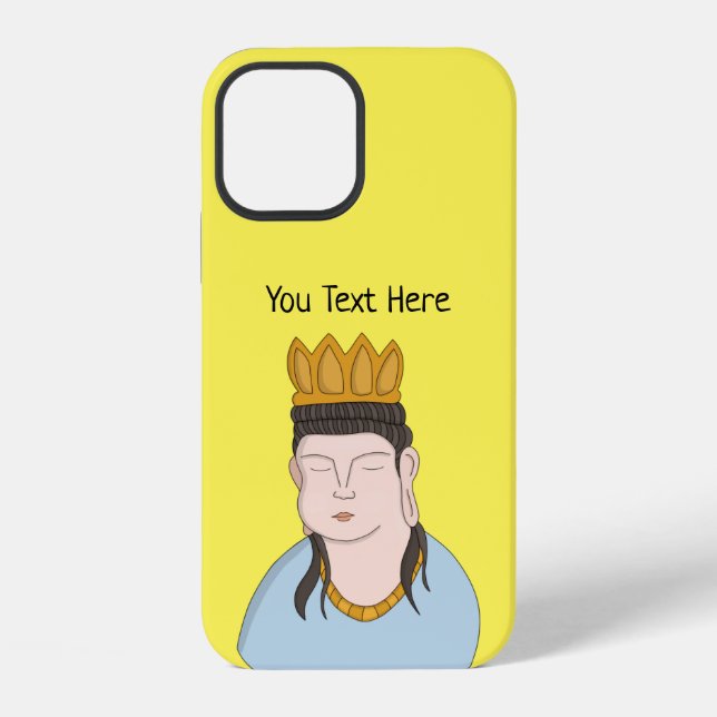 Passe deinen Text an Buddha an iPhone Hülle (Rückseite)