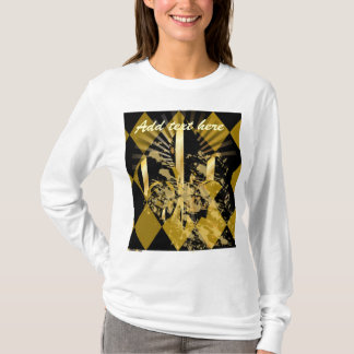 Passe deinen Text an, fleur de lis T-Shirt