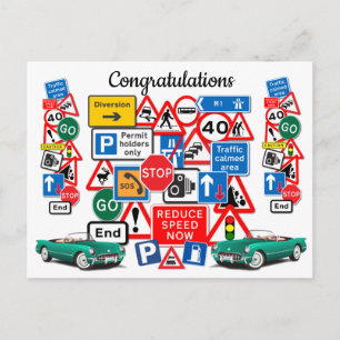 Passed your Driving Test ~ Congratulations! Postkarte