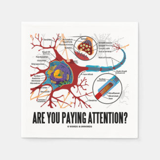 Passen Sie auf? Neuron Synapse Spaß Serviette
