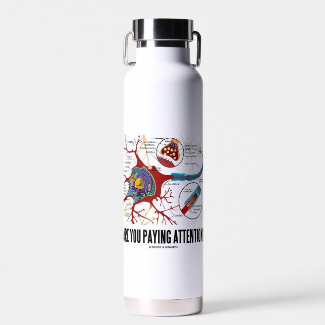 Passen Sie auf? Neuron Synapse Spaß Trinkflasche (Vorne)