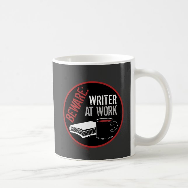 Passen Sie auf: Verfasser bei der Arbeit Tasse (Rechts)