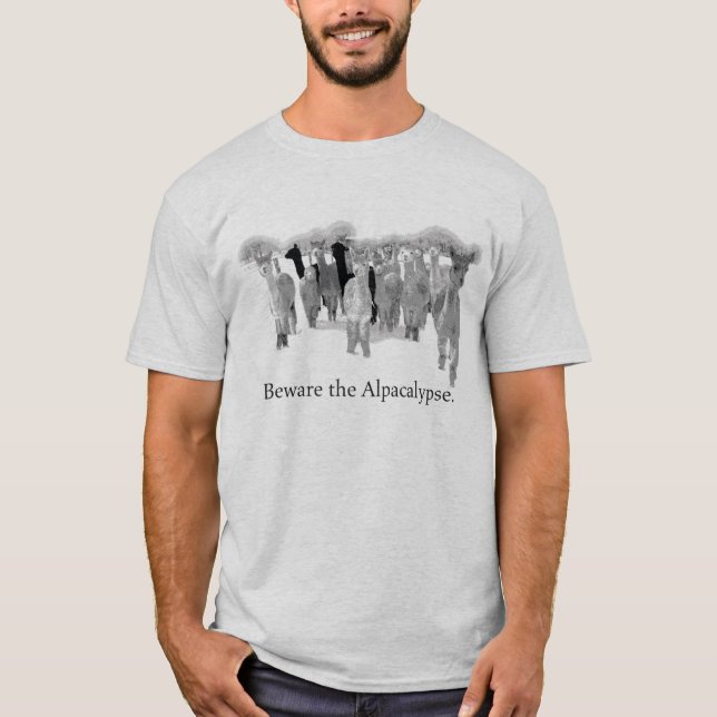 Passen Sie das Alpacalypse - lustiges Spaß-Spiel T-Shirt (Vorderseite)