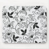 Passen Sie das Muster der schwarzen Flora an