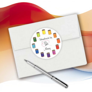 Passen Sie das Nähen, die Dicke, die Nadel und den Runder Aufkleber