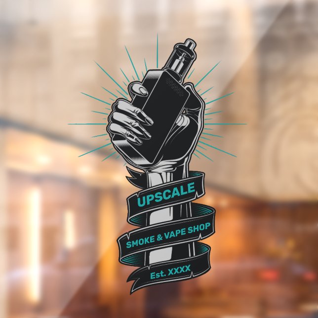 Passen Sie den Raucher- und Vape-Shop an kleine Un Fensteraufkleber (Blatt 2)