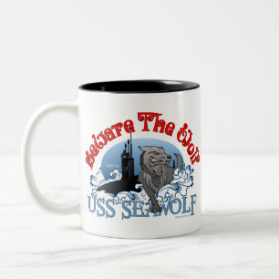 Passen Sie den Wolf auf! USS Seawolf Zweifarbige Tasse