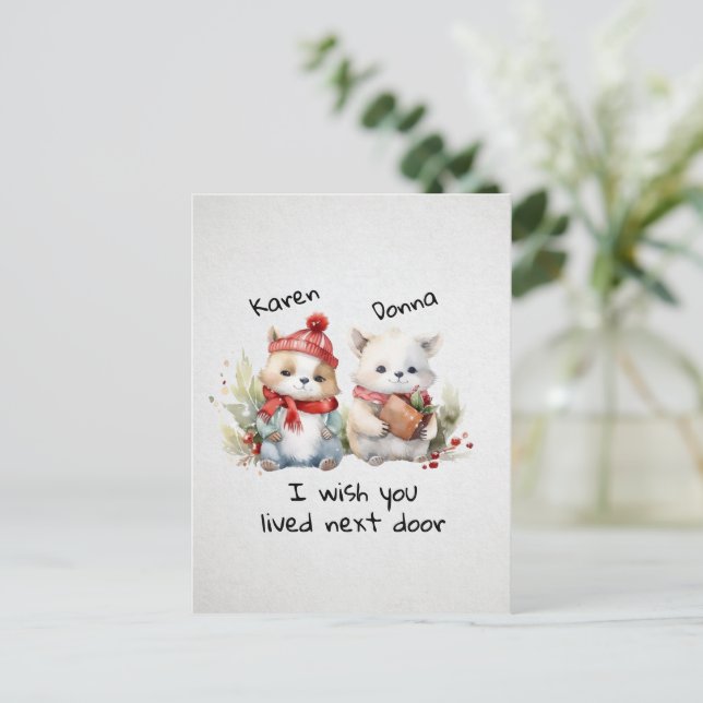 Passen Sie die besten Freunde an, die ich Ihnen al Postkarte (Stehend Vorderseite)